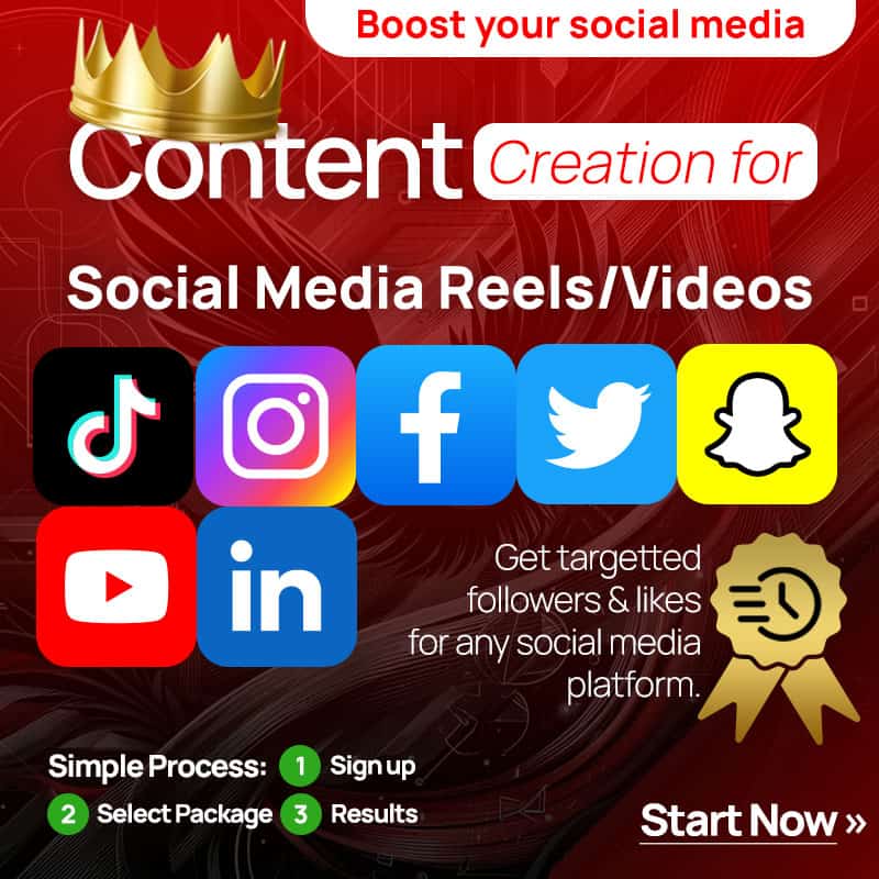 Content Creation services for Social Media Reels & Videos