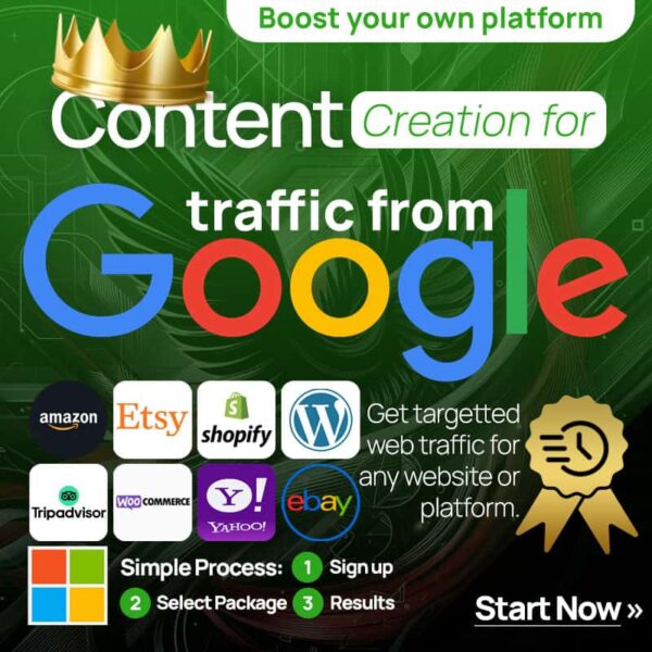 Content Creation services for Websites & Platforms